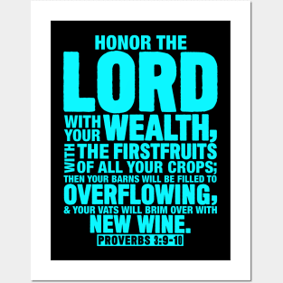 Proverbs 3:9-10 Posters and Art